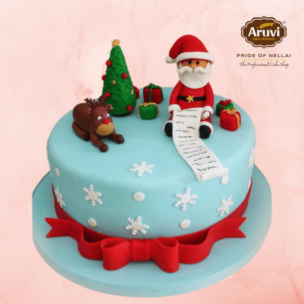 Santa's Holiday Checklist Cake